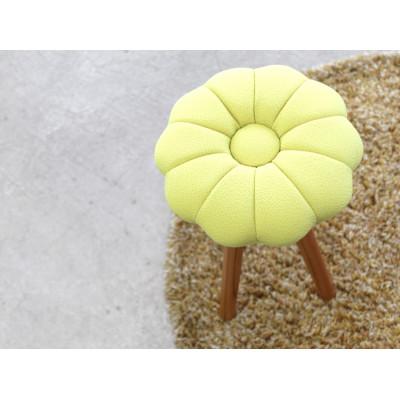 ふるさと納税 大川市 monaca stool:kiku【イエロー/オーク/高さ30cm】