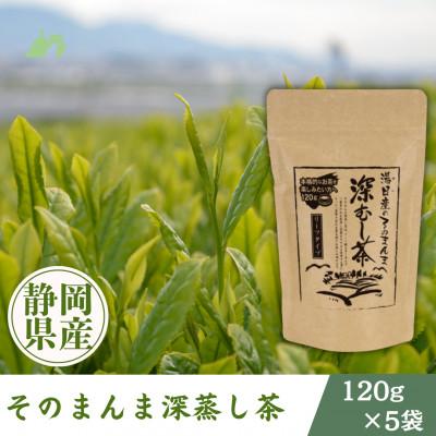 ふるさと納税 島田市 静岡県島田市産地直送　そのまんま深蒸し茶　120g×5袋