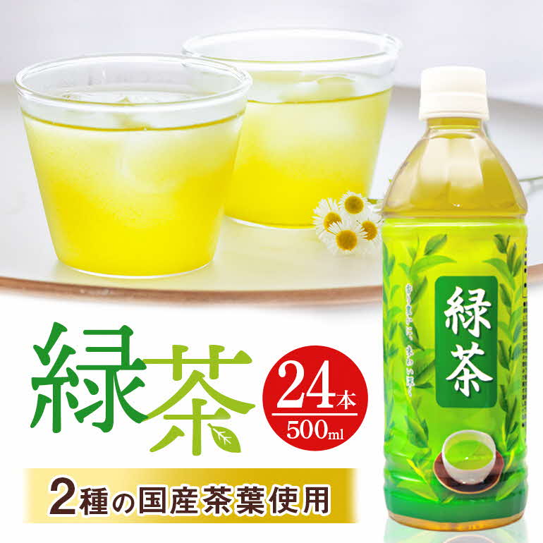 【ふるさと納税】緑茶 飲料 500ml×24本ペットボトル 500ml ケース ケース買い まとめ買い 常備品 飲み物 ドリンク まとめ買い アウトドア ブレンド茶 特産品 人気 限定 業務用 国産 送料無料 沖縄 沖縄土産 災害 備蓄 防災