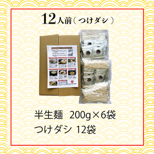 讃岐うどん 半生 12人前 つけだし うどん