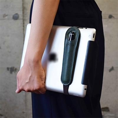 ふるさと納税 春日市 ホルダー付き本革ペンケース   ロウビキレザー グリーン R-0104 |  | 01