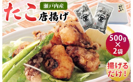 ＼ 期間限定 特別寄附額 ／ 【9/30まで】 たこの唐揚げ　500ｇ×２袋　 [VB02660]