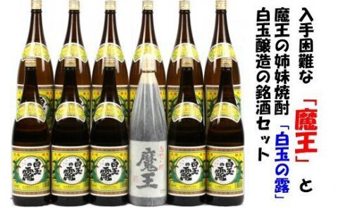 №10001 【幻の魔王と伝統の白玉の露】白玉醸造の銘酒12本セット