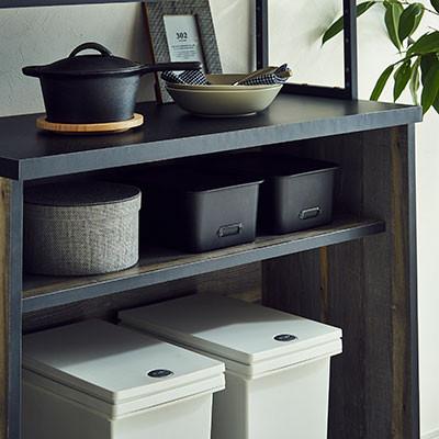 ふるさと納税 筑後市 食器棚・レンジ台 アイン(上台引き戸タイプ)幅89.7cm【カラー:ブルックリン】 |  | 02