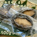 【ふるさと納税】6-024-003　北海道増毛産天然蝦夷あわび500g（4～6玉）【冷凍】　魚介類・あわび・アワビ・鮑　お届け：入金確認後、1週間～1ヶ月