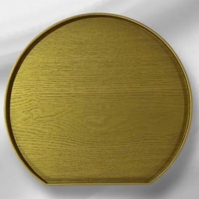 ふるさと納税 九度山町 半月トレイ　ゴールド