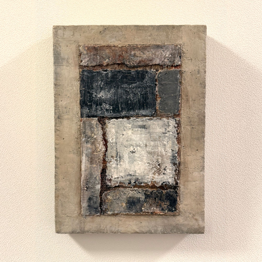 【ふるさと納税】抽象画 ｢GLAY｣ 【堤 康博 × 黒田 修水プロデュース】 1点 F4サイズ(333×242mm) 原画 絵画 アート 作品 インテリア 芸術 キャンバス 1点限り 福岡県北九州市