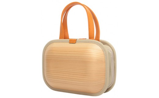 木製バッグ 【monacca-bag/kaku-shou プレーン】 ハンドバッグ 木製バッグ 鞄 カバン バッグ 木のかばん メンズ レディース ファッション 木製 木の プレゼント 贈り物 父の日 母の日 敬老の日 個性的 杉 間伐材  高知県 馬路村 【392】