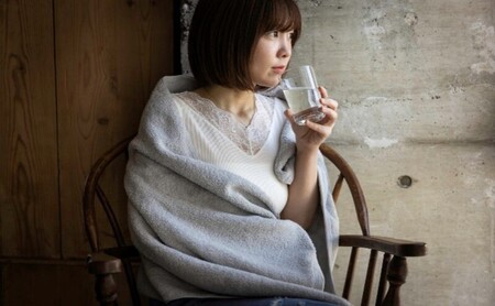 【おぼろタオル】100年の極-modern style-/バスタオル2枚 ネイビーブルー