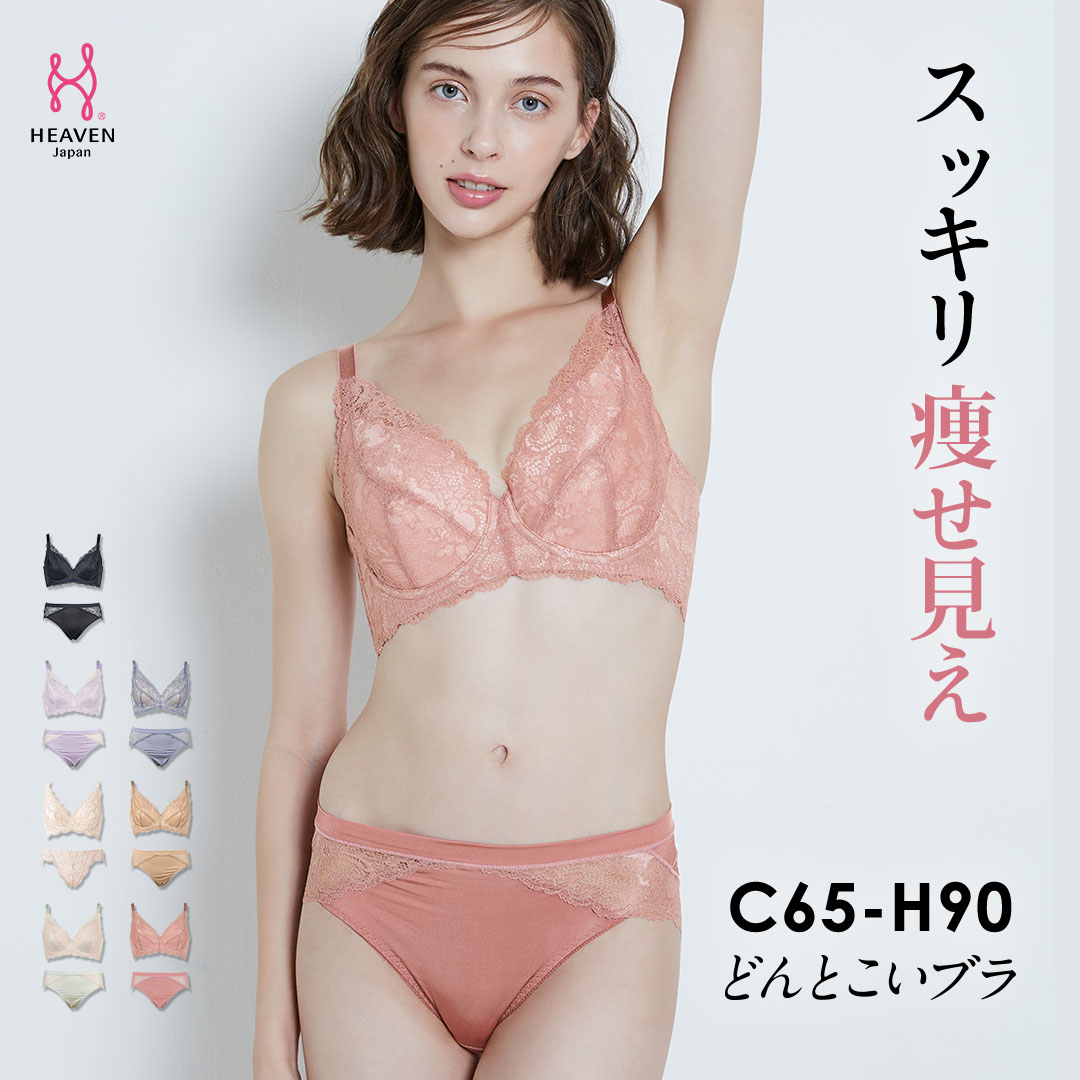 【ふるさと納税】どんとこいブラ ブラ・ショーツSET CDEFGHカップ | フルカップ バストアップ すっきり 脇高 揺れない スッキリはみ肉 脇肉 育乳ブラ ブラジャー 補正下着 バストアップブラ 大きいサイズ HEAVEN Japan ヘブンジャパン
