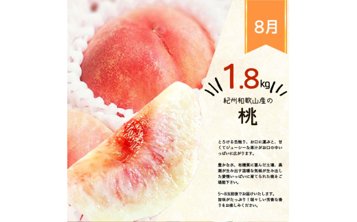 【全4回】紀州和歌山産旬のフルーツ定期便 (バレンシア・桃・ひらたねなし柿・富有柿) / フルーツ 定期便 和歌山 おすすめ 人気 果物 くだもの バレンシアオレンジ 桃 柿 たねなし柿 カキ かき 
