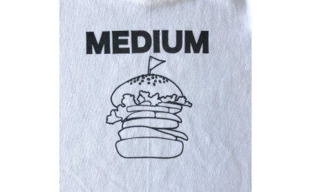 3人兄弟姉妹でおそろい/ハンバーガー SMALL×MEDIUM×BIG プリント/ Tシャツ3枚組ギフトセット【出産祝い・誕生日・ギフト・プレゼント】 80cm×90cm×100cm