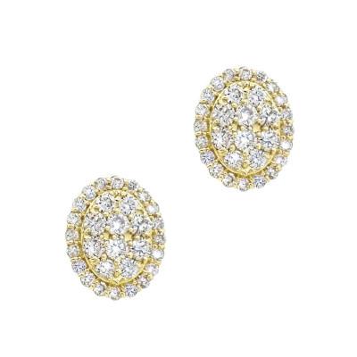 ふるさと納税 泉佐野市 ARC-EN-CIEL　K18YGダイヤ1.00ct オーバル形ピアス　【鑑別書付き】 J023-4 |  | 01