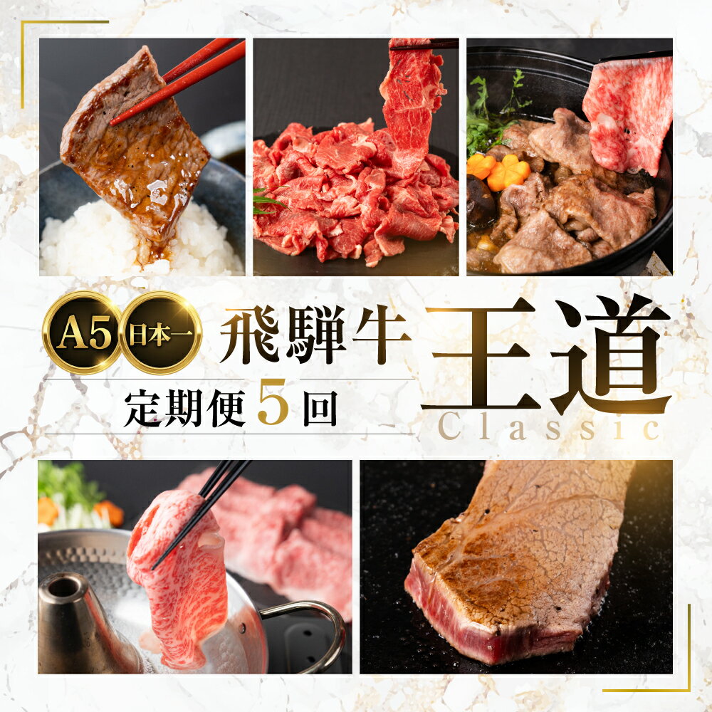 【ふるさと納税】A5 飛騨牛 王道定期便 5回 5ヶ月 定期便 飛騨牛 牛肉 肉 お肉 ランキング 黒毛和牛 希少部位 国産 厳選 ブランド牛 人気 高級 美味しい 切り落とし 焼肉 焼き肉 すき焼き すきやき しゃぶしゃぶ ヒレ ヘレ フィレ 100000円 10万円 中部ミート 岐阜県 大垣市