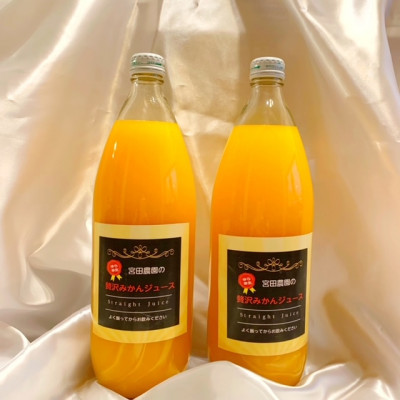
            ＜宮田農園＞人気のゆら早生みかんジュース　1000ml×2本【1290085】
          