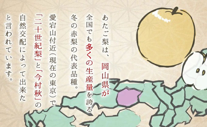 梨 あたご梨 3～6玉 約4kg なし ナシ  岡山県産 国産 フルーツ