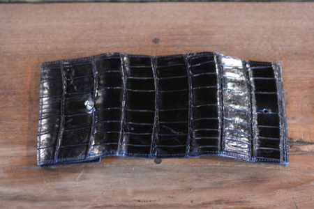 CoinCatcher(クロコダイル)｜栃木県 益子町 ふるさと納税 コインキャッチャー ブラック クロコダイルレザー 革 日用品（BB015）