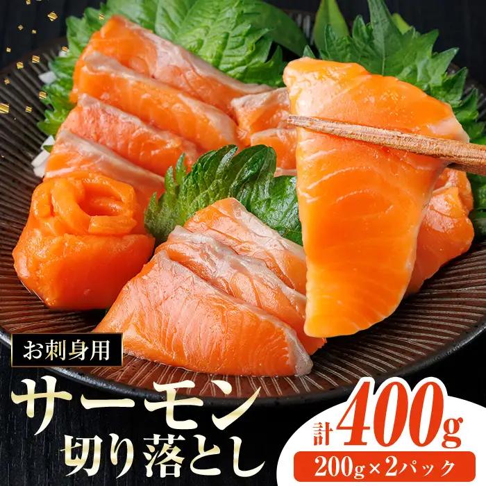 お刺身用 サーモン切り落とし (計400g) 鮭 小分け 真空 パック 冷凍 刺身 シャケ サケ 魚 魚介 漬け丼 海鮮丼 【AW-115】【丸正水産】