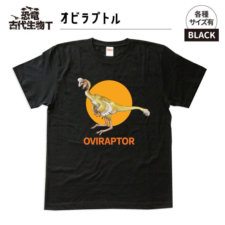 【ふるさと納税】恐竜・古代生物Tシャツ　オビラプトル 013