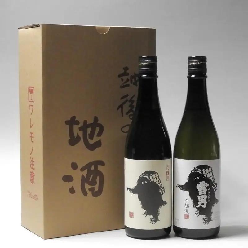 日本酒 鶴齢 雪男 純米・本醸造 720ml×2本セット【鶴齢 雪男 純米 本醸造 飲み比べ 四合瓶 2本 セット 日本酒 720ml 青木酒造 新潟 地酒 厳選 晩酌 熱燗 お酒 酒 さけ お中元 