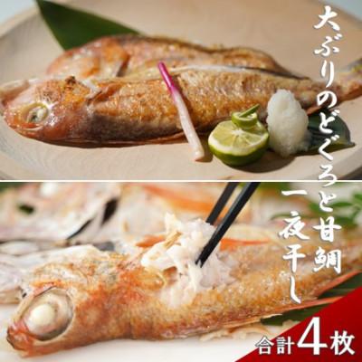 ふるさと納税 大田市 添加物不使用・天日塩仕上げ!大ぶりのどぐろと甘鯛の一夜干し(4枚セット)　D138