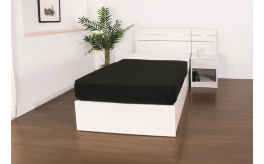 【組立サービス付】309　ダブルサイズ　ホテルスタイルベッド　国産ボンネルコイルマットレス(10816B)付(ホワイト)（1529）