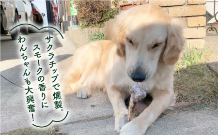 6回定期便　大型犬向け☆天然いのししのスモーク骨ガム3本 わんこin食堂/吉野ヶ里町[FCG071]