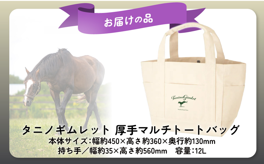 【破壊神タニノギムレット】厚手マルチトートバッグ