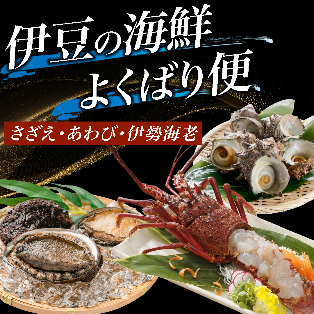 【ふるさと納税】伊勢エビ あわび サザエ 詰め合わせ イセエビ アワビ さざえ 伊勢海老 鮑 セット 送料無料 静岡 南伊豆 青木さざえ店