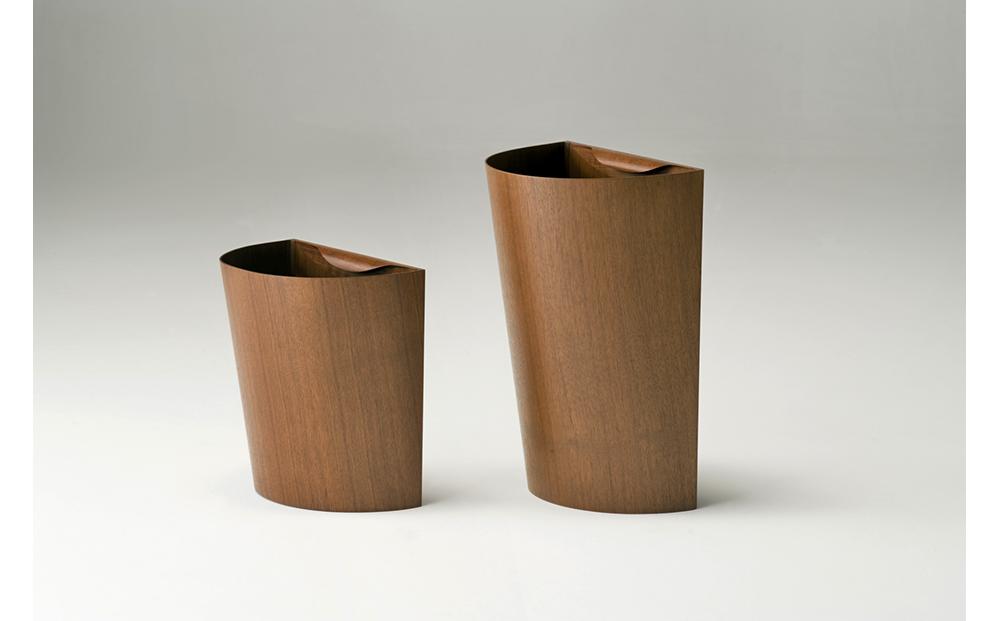旭川家具　コサイン　fiorettoダストボックス(大) 【 旭川家具 北海道 旭川市 木製 家具 ゴミ箱 くず入れ 曲木 フラット 上質 エグゼクティブ ハイクラス デザイナーズ シンプル ナチュラ