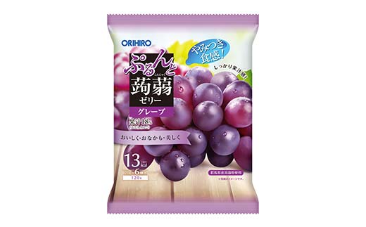 オリヒロ ぷるんと蒟蒻ゼリーパウチ3種セット（グレープ・白桃・シャインマスカット） 計24袋（20gパウチ×6個×8袋×3種） こんにゃく ゼリー 蒟蒻 コンニャク シャインマスカット 白桃 グレープ