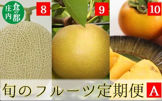 食の都庄内　《8・9・10月お届け-A》旬のフルーツの3ヶ月定期便