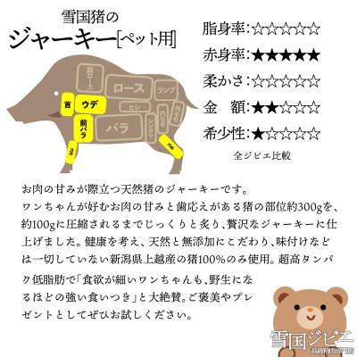 ふるさと納税 上越市 【雪国ジビエ】雪国いのしし ジャーキー [ペット用] 100g |  | 01