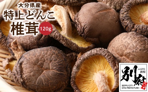 大分県産特上どんこ椎茸120g　肉厚　原木栽培　干し椎茸