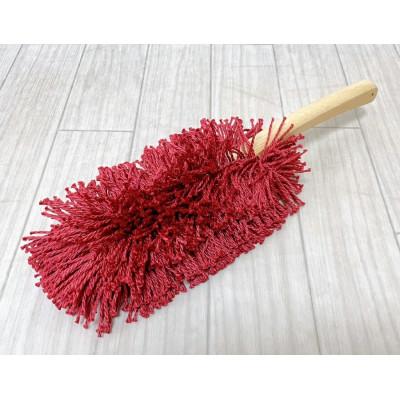ふるさと納税 朝来市 モコモコハイクラスハンディモップ【レッド】※持ちやすい木製ハンドル付き