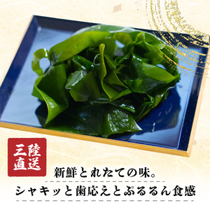 吉浜わかめ (湯通し塩蔵わかめ) 80g×4袋 ＼ わかめ ／
