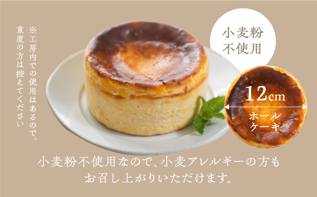 バスクチーズケーキ（12cm×12cm）ホール 洋菓子 お菓子 スイーツ ケーキ 焼菓子 チーズケーキ バスク ギフト 贈答 ジークフリーダ 下呂市 下呂温泉【ジークフリーダ】【32-4】