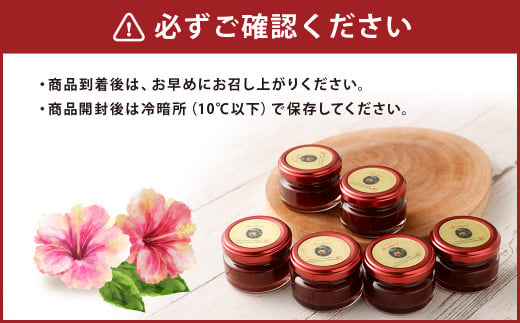 ローゼル （ハイビスカス） ジャム セット 40g×6個 ハイビスカス ハイビスカスジャム 瓶 瓶詰め 瓶詰 熊本県 国産