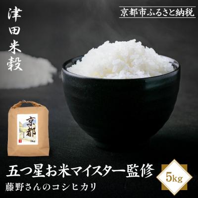 ふるさと納税 京都市 新米予約 津田米穀 五つ星お米マイスター監修 藤野さんが育てたコシヒカリ 5kg|京都 人気 精米