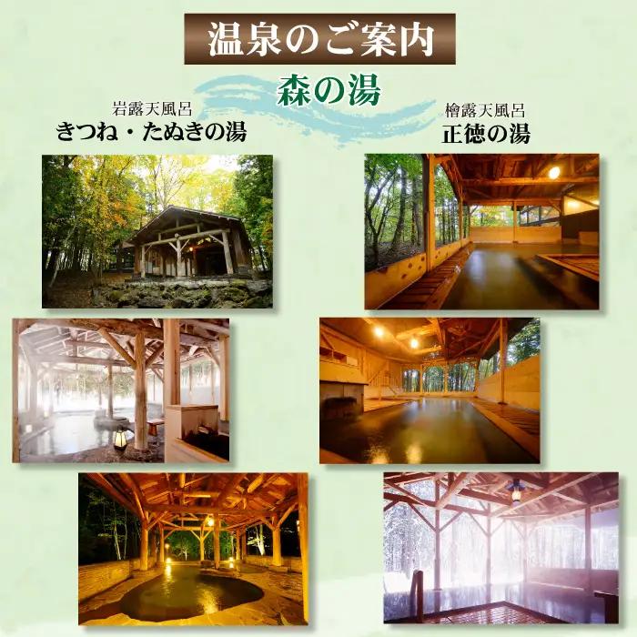 南網張ありね温泉 ゆこたんの森 2名様 宿泊券 1泊2食 ／ 旅行 温泉 宿泊 ペア