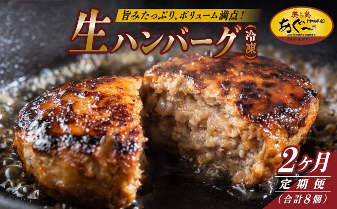 【2ヶ月定期便】【美ら島あぐ～】冷凍ハンバーグ   I  アグー豚 あぐー豚 あぐ～豚 豚肉 ぶた肉 ブランド豚  冷凍 ハンバーグ 定期便 冷凍食品   沖縄県 南城市 ふるさと納税 那覇ミート