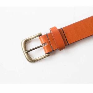 【minca】幅35mmベルト/32インチ  栃木レザーの希少な「ハーネスレザー」使用の贅沢な1枚革のレザーベルト/キャメル/HL-B02/CAMEL/minca　555