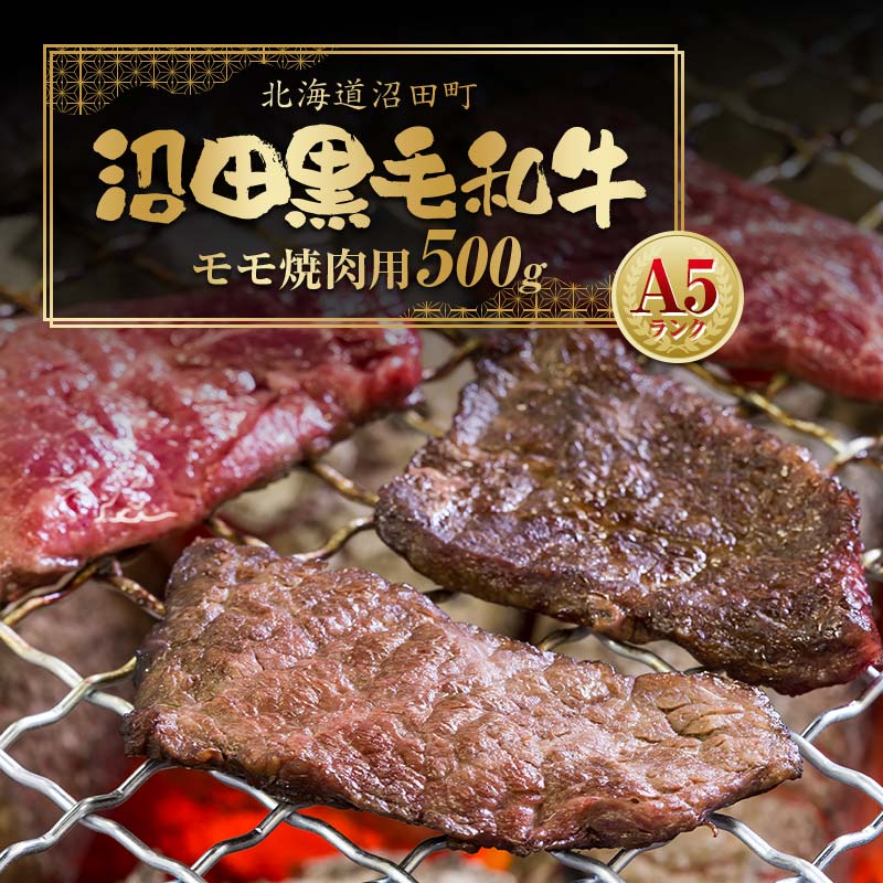 【ふるさと納税】幻の沼田 黒毛和牛 A5ランク モモ 焼肉用 約500g 焼肉 バーベキュー BBQ 和牛 牛肉 肉 国産 冷凍 北海道 沼田町 送料無料 n-0104