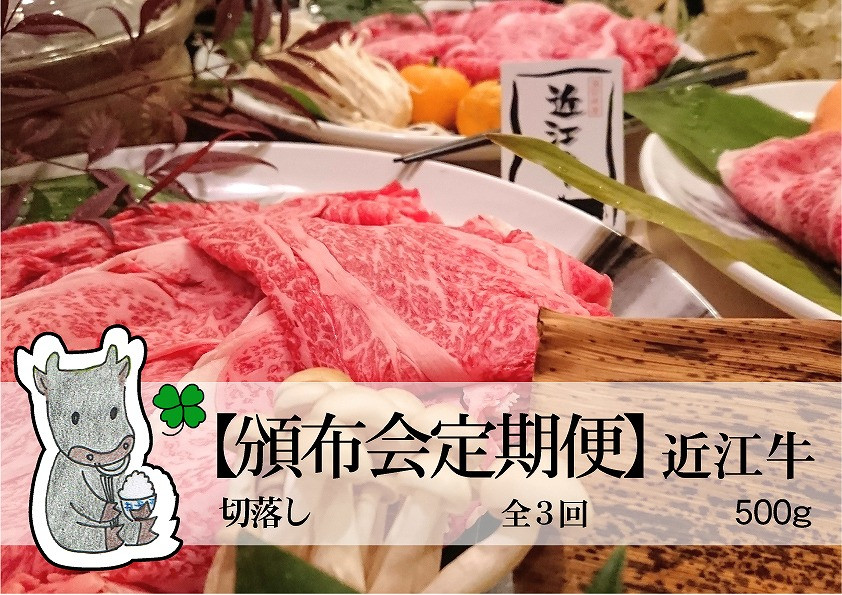 
            ◆実生庵の【29肉の日定期便】黒毛和牛 近江牛 A4ランク 冷蔵 500g【全3回】
          