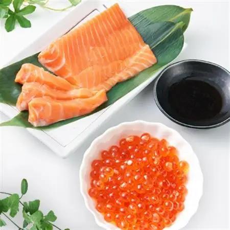 北海道とまりカブトサーモン　ハーフロイン1個(約110g)といくら醤油漬け(100g)セット【配送不可地域：離島】【1590458】