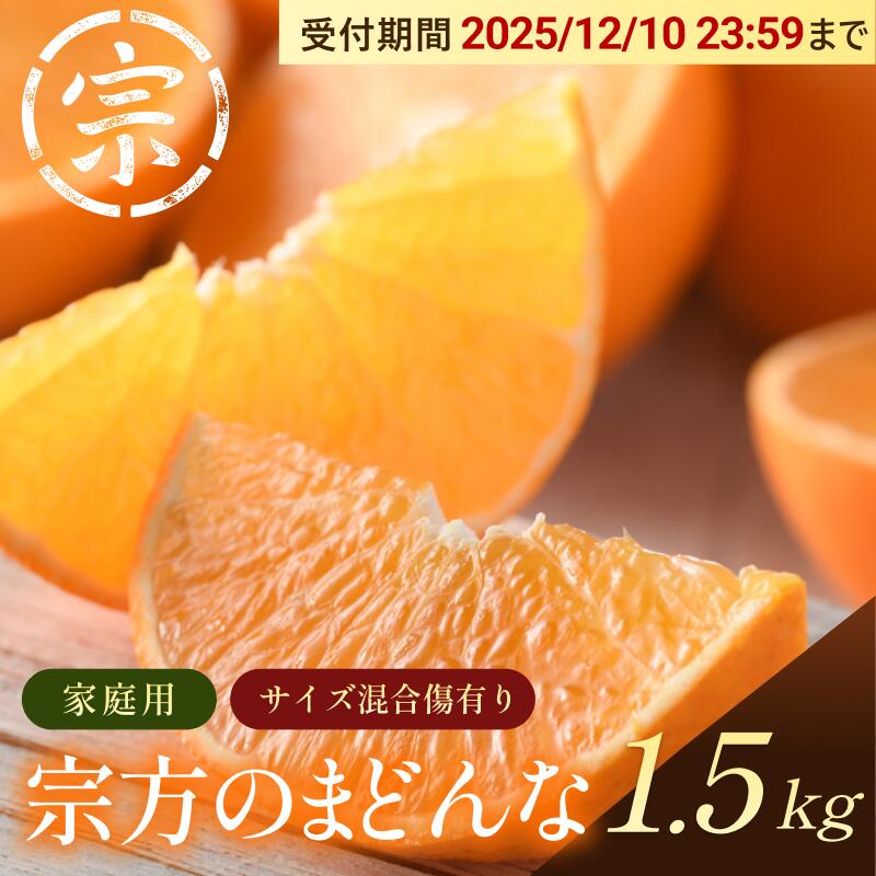 【ふるさと納税】【先行予約】宗方のまどんな（家庭用）約1.5kg【K003600K1.5】11月下旬～12月下旬に順次発送予定 紅まどんなと同品種 愛媛県 今治市 先行予約 今治産 まどんな マドンナ 高級みかん みかん フルーツ 甘い 柑橘 果物 愛媛みかん ふるさと納税