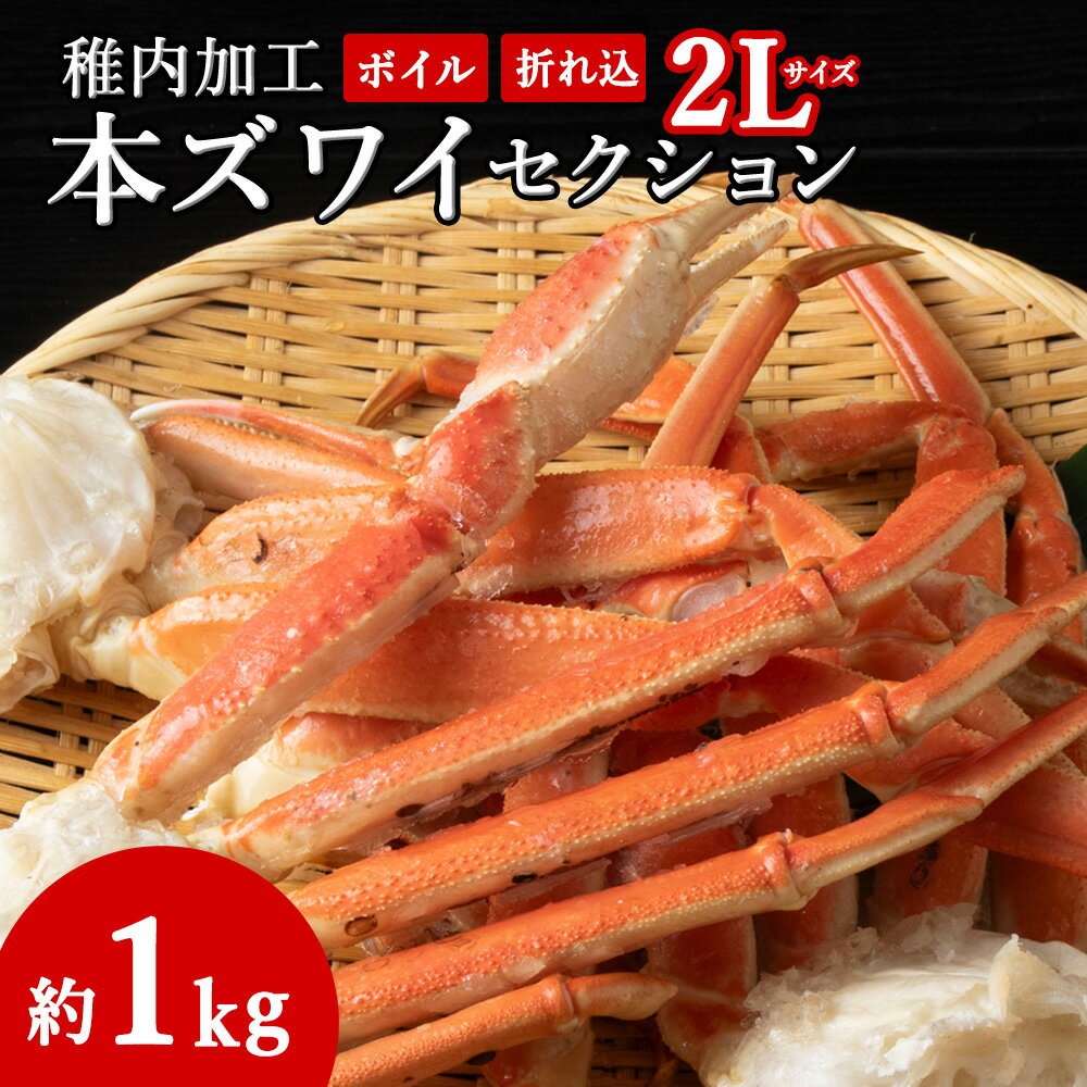 【ふるさと納税】【自社ボイル2024年製造】稚内加工ボイル本ズワイセクション 約1kg折れ込サイズ2L塩分控えめ本ズワイ 蟹 セクション ズワイガニ かに 本ズワイ ボイル 海鮮 海産物 北海道ふるさと納税 稚内 ふるさと納税 北海道 【配送不可地域：離島・沖縄県】