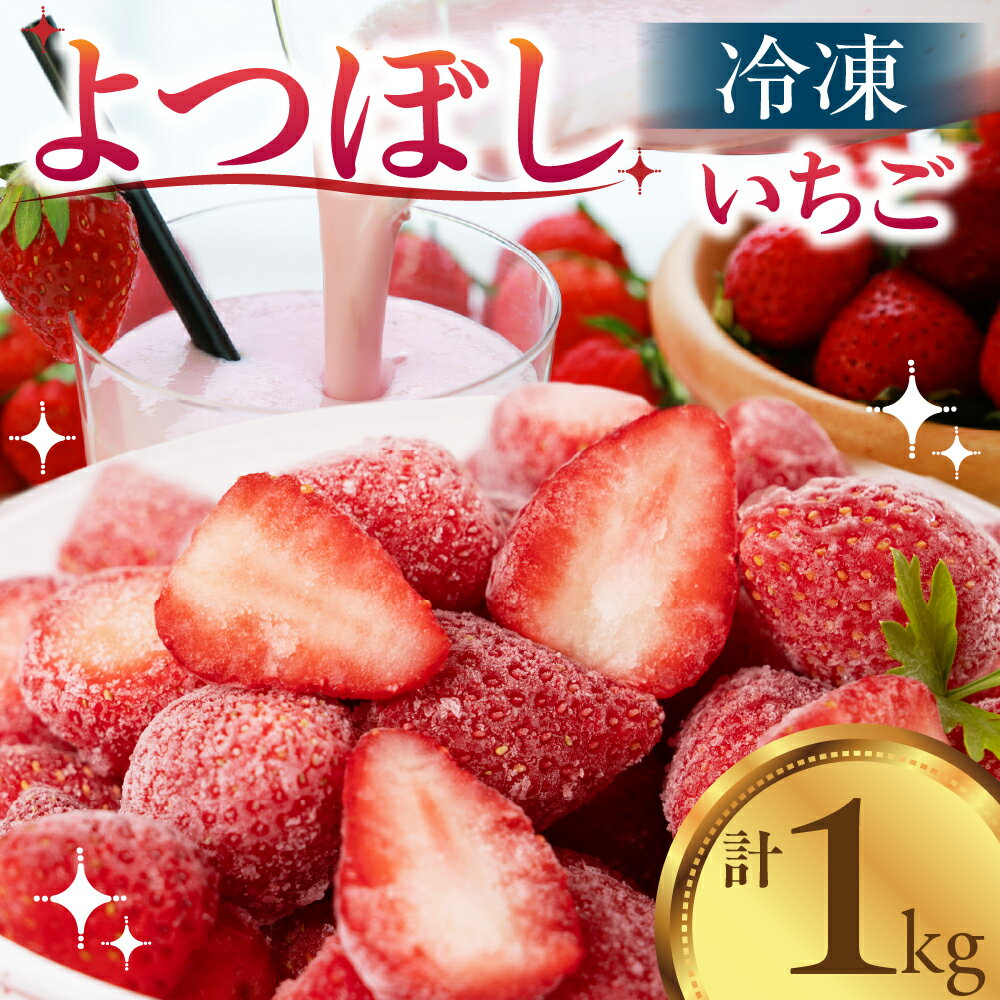 【ふるさと納税】冷凍いちご よつぼし 苺 1kg 冷凍 国産 豊橋産 真空パック 甘い ヘルシー 健康 おやつ おいしい デザート 手軽 ヨーグルト や シリアル に ビタミンC ポリフェノール 抗酸化 豊橋市 小分け 簡易包装 訳あり