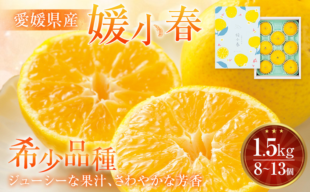 
            【先行予約】 愛媛県産 媛小春 1.5kg（8～13個） 柑橘 果物 フルーツ 【2026年1月下旬～2月上旬発送予定】（874）
          