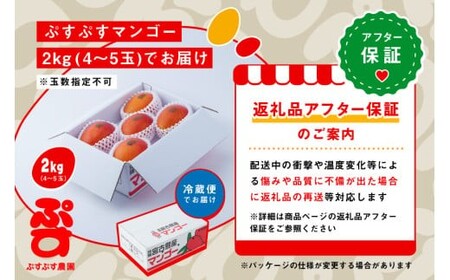 KY002 【ぷすぷす農園】宮古島産完熟マンゴー(家庭用／2キロ／農園直送)